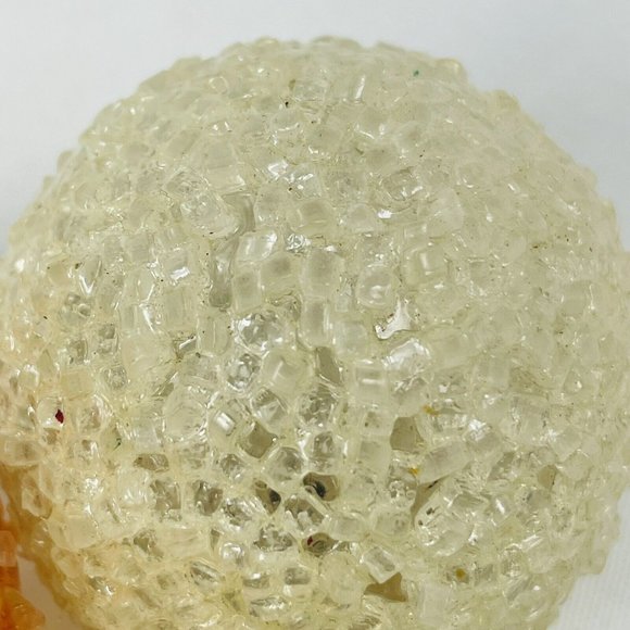 2 White & 1 Orange Vintage Lighted Ice frosted Christmas Bulbs ONLY Lot of 3 - Picture 14 of 16